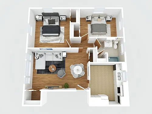 Floor plan Sussex Court Apartments - 4204B
