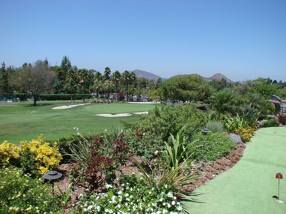 overlooking golf course