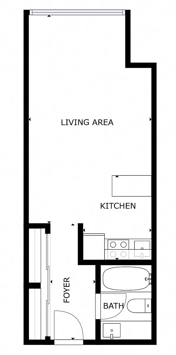 Floor plan Renovated Studio