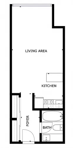 Floor plan Renovated Studio