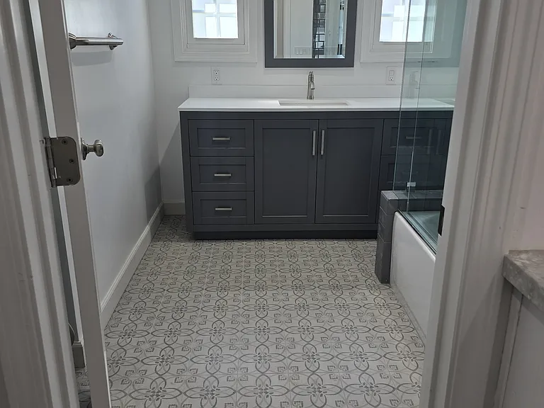 Larger bathroom