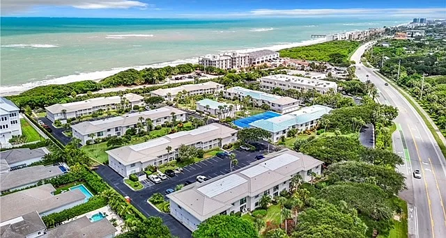Ariel view of Pebble Beach Villas.