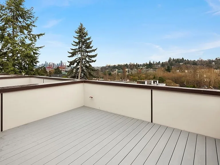 West facing roof deck