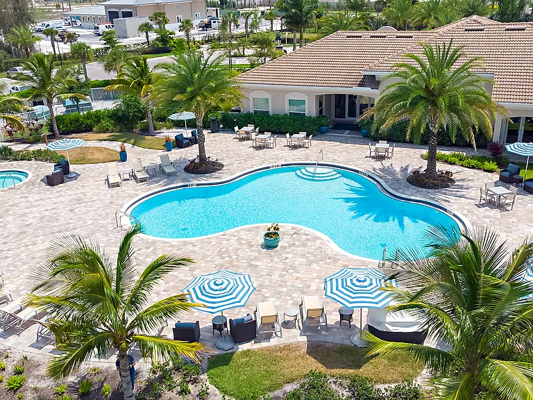 Make every day feel like a resort day with a sparkling swimming pool steps from your front door.