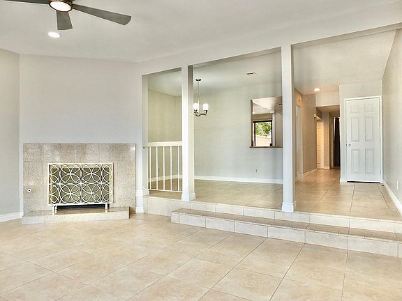 Living room and dining room
