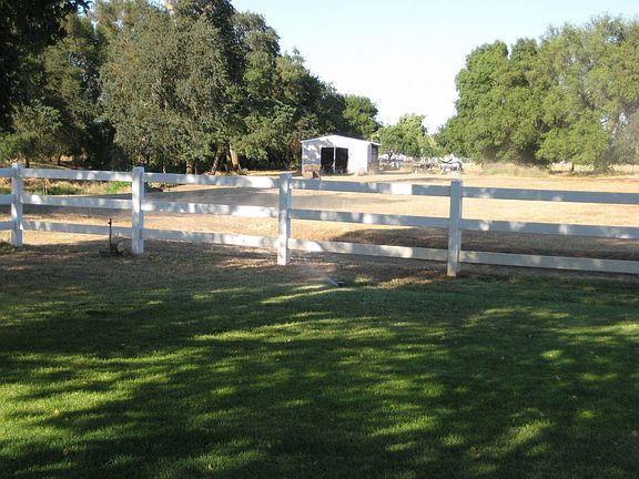 Backyard with barn
