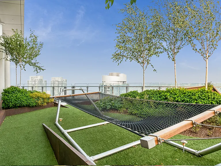 Relax in a hammock on the rooftop with incredible PNW views