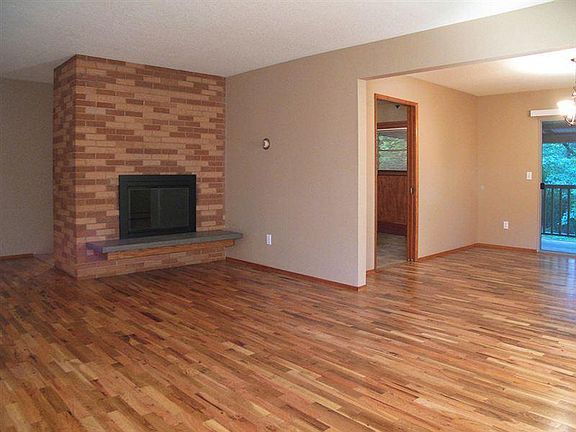 Fireplace with hardwood floors