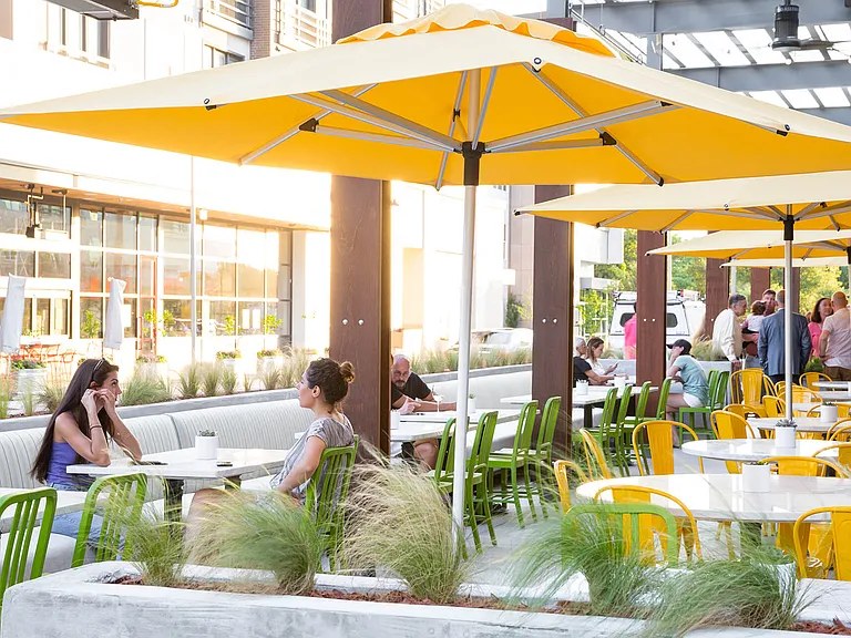 Enjoy outdoor seating at plenty of restaurants
