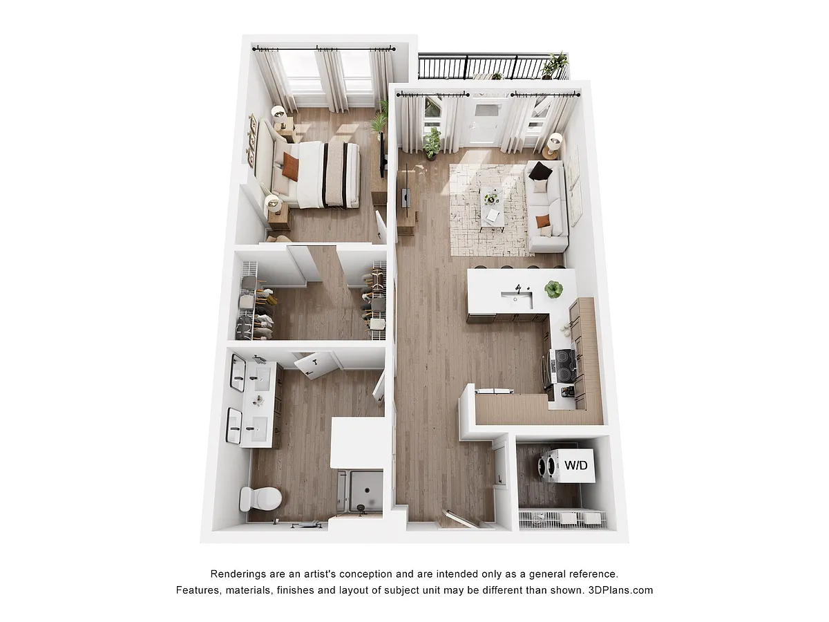 Floor plan 1 Bedroom C12