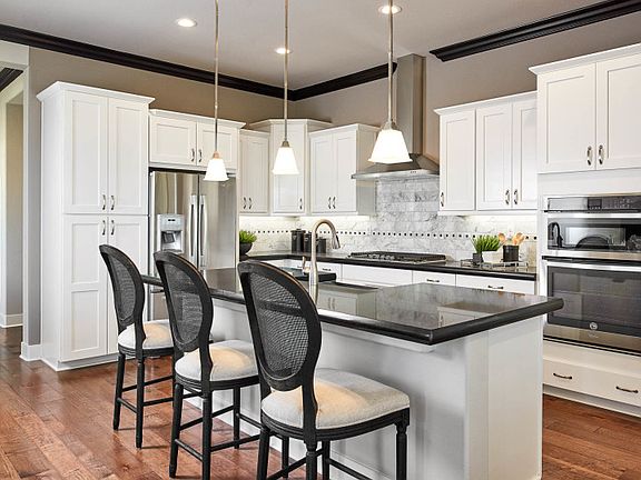 Gorgeous kitchen with designer features and stainless steel appliances.