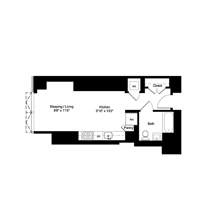 Floor plan Studio A 2-19