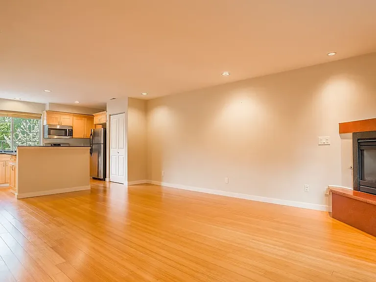 Main Floor Open Concept Living Space with Gas Fireplace
