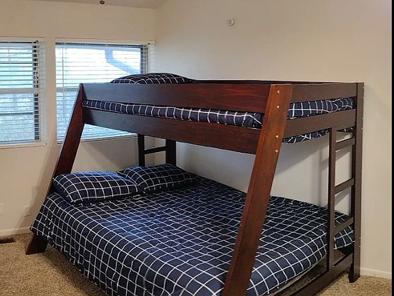 Third Bedroom - twin and full bunked beds