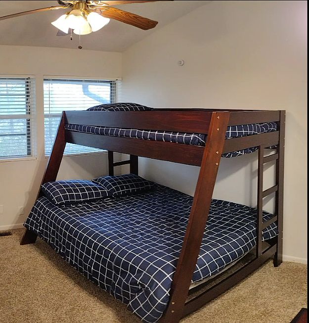 Third Bedroom - twin and full bunked beds