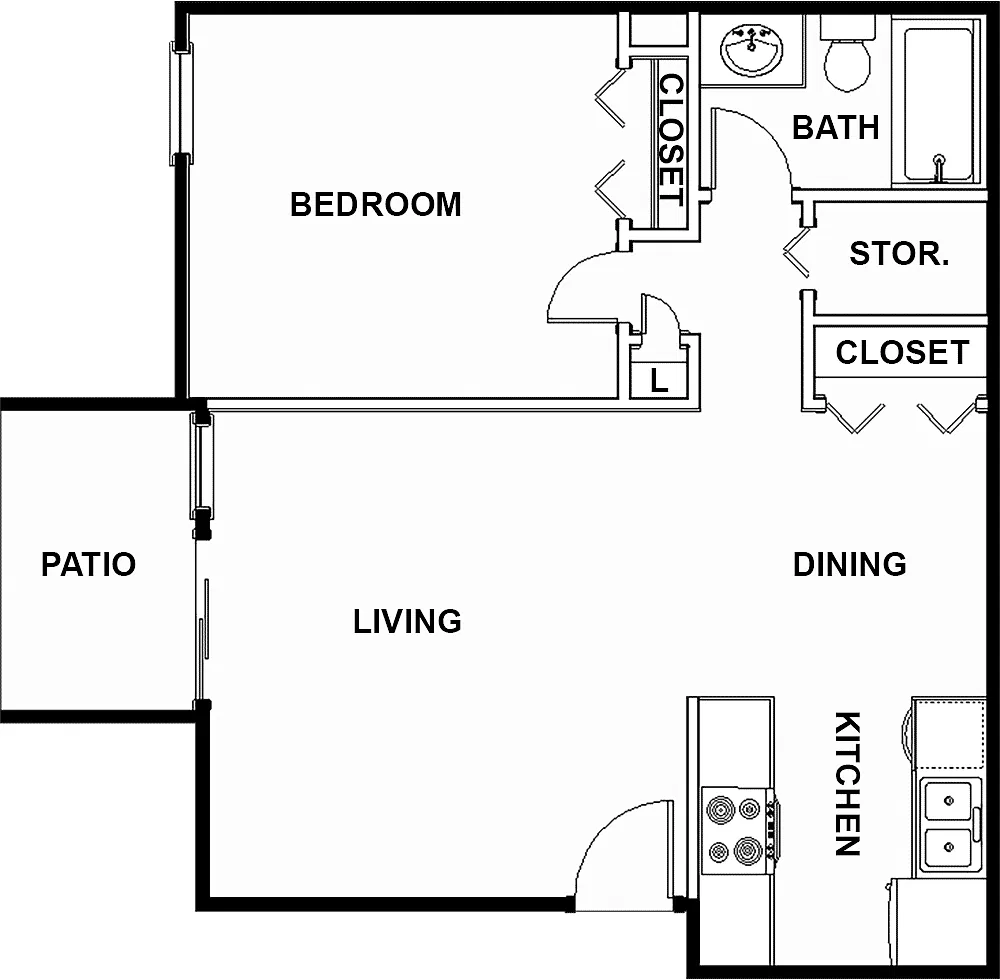 Floor plan 1X1