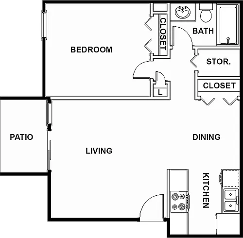 Floor plan 1X1