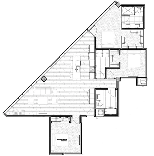 Floor plan Three Bedroom