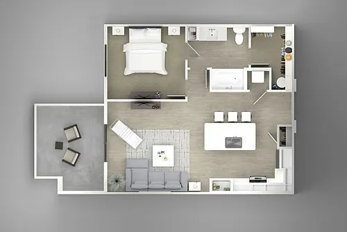 Floor plan 1 Bed/1 Bath