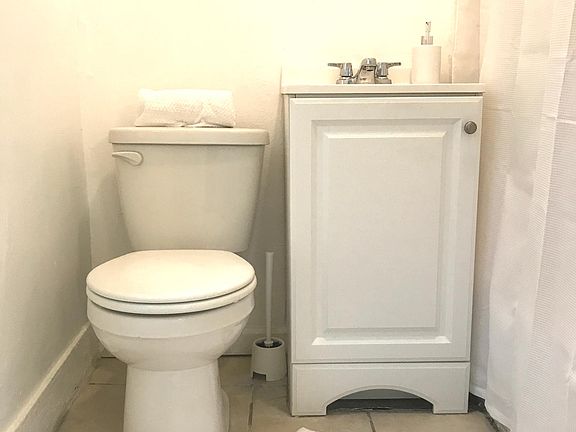 New bathroom vanity and toilet