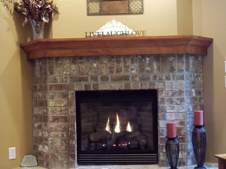 Brick Gas Fireplace