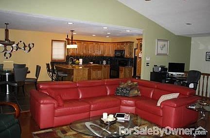 Living Room w/Kitchen in Backround