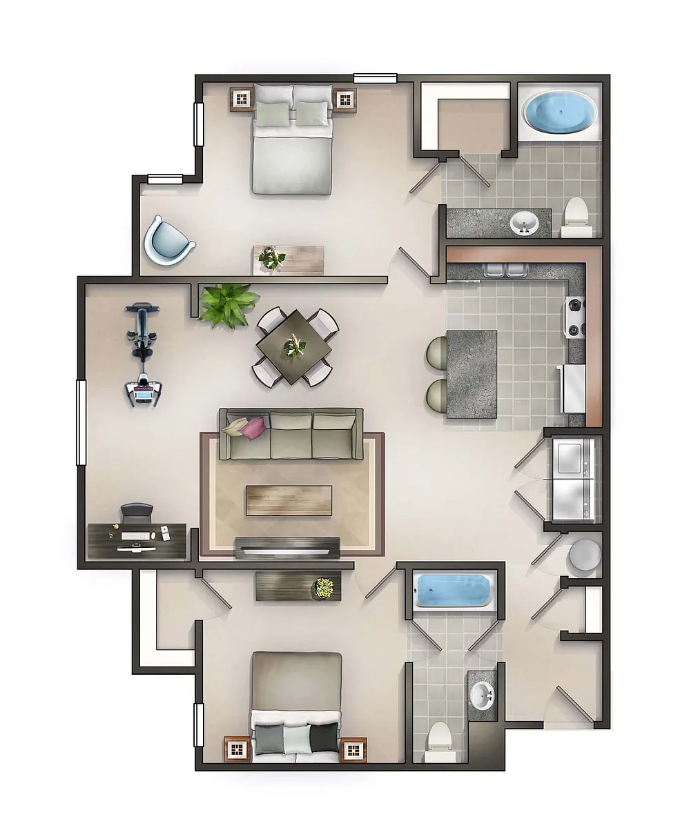 Floor plan Raleigh Sunroom