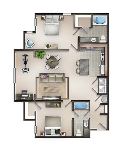 Floor plan Raleigh Sunroom