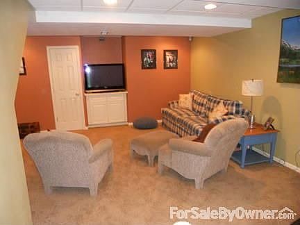 BASEMENT FINISHED WITH LOTS OF STORAGE : OFFICE ON LOWER LEVEL/ POSSIBLE 4TH BEDROOM