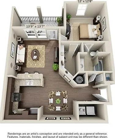 1 Bedroom | 1 Bath | 809 SF 1 Bedroom | 1 Bath | 809 SF