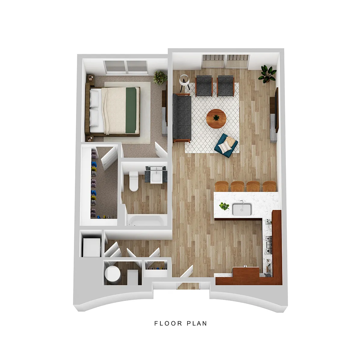 Floor plan One Bedroom D