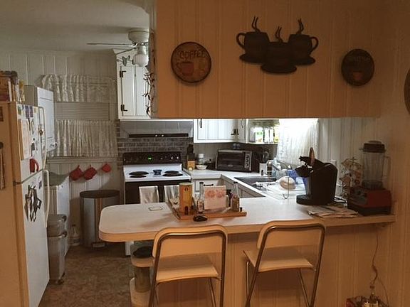 Kitchen from dining room view