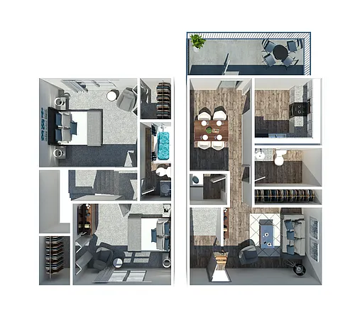 Floor plan Two Bedroom B