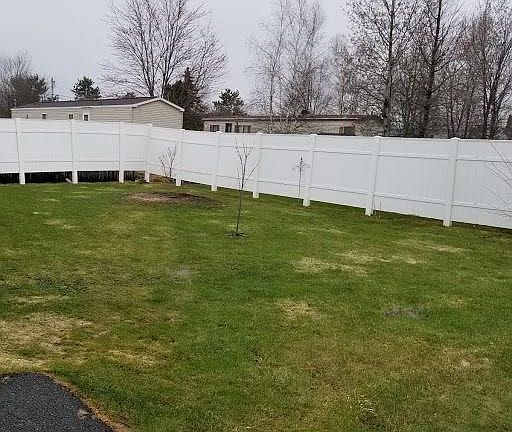 Fenced in back yard