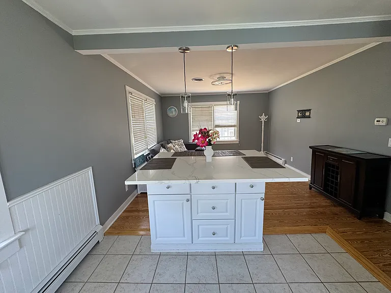 Kitchen island with storage.