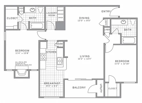 Floor plan B3