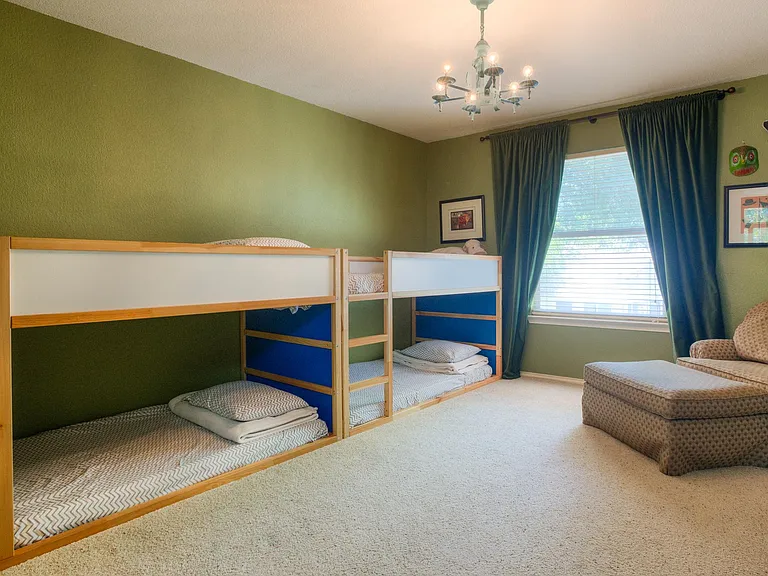 Double bunk buds! Fun kids' room