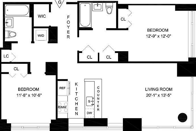 2nd image of 160 W 62nd St APT 8G