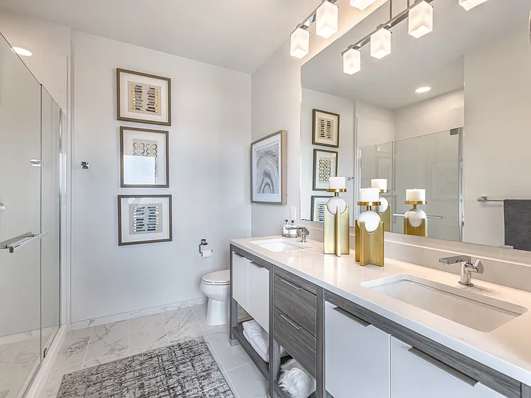 Boutique Bathrooms at One Cardinal Way Luxury Apartments