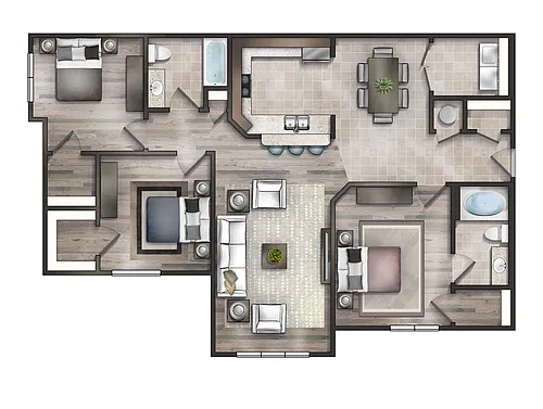 Floor plan The Wando with Sunroom