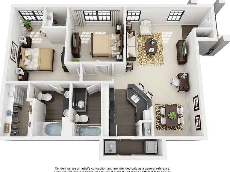 2 Bedroom | 2 Bath | 1133 SF | Attached Garage 2 Bedroom | 2 Bath | 1133 SF | Attached Garage