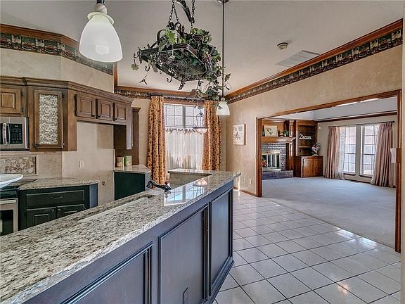 View from kitchen to family room