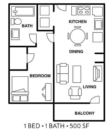 Floor plan 1X1