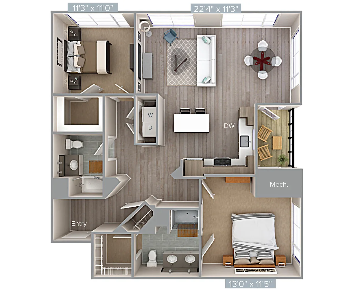 Floor plan B4-1222-U