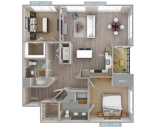 Floor plan B4-1222-U