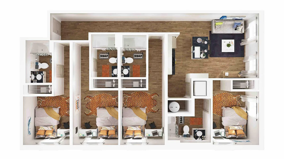 Floor plan 4B