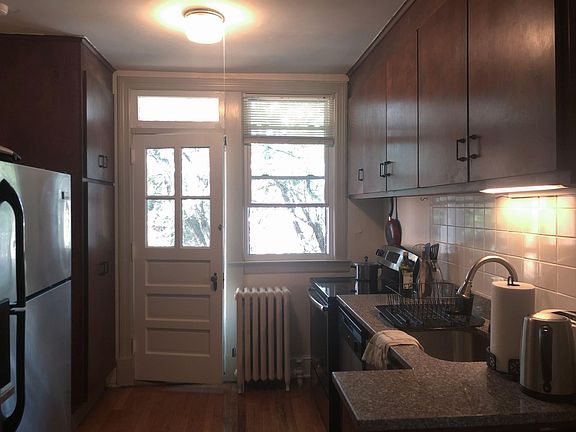 Kitchen with door to balcony