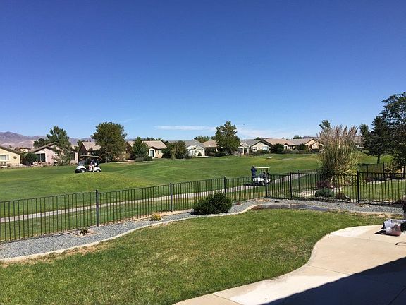 Back yard on an active golf course with breath taking views
