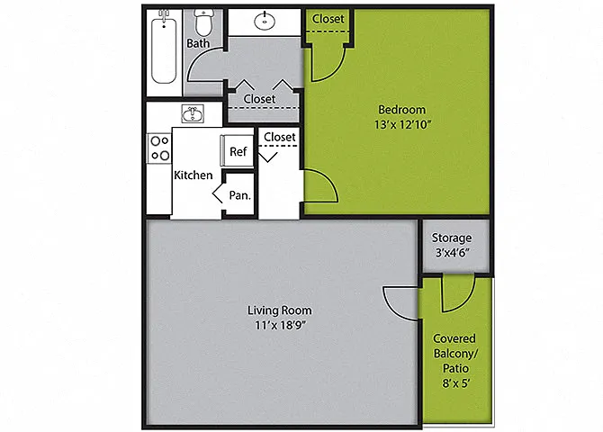Floor plan One Bedroom
