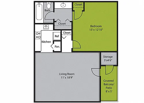 Floor plan One Bedroom